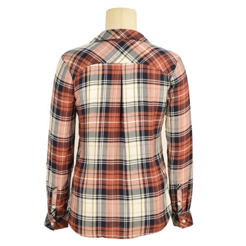 wholesale casual graphic t-shirts quality manufacturer plaid branded custom women shirts