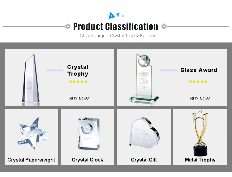 Cheap Wholesale K9 Blank Crystal Trophy Awards Custom 3D Laser Engrved Crystal Glass Trophies for Business Gift