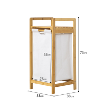 Bamboo Single-Drawer Cotton Linen Storage Rack