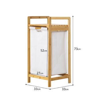 Bamboo Single-Drawer Cotton Linen Storage Rack