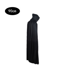 Customizable Halloween Grim Reaper Costume Made of Knitted Polyester with a Cosplay Hooded Black Cape for Halloween Parties