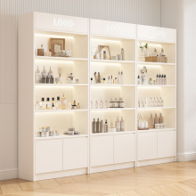 Modern Tall Beauty Salon Display Wall Cabinet