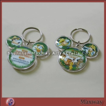 Decent clear promotion acrylic/perspex keychain/key ring/key holder