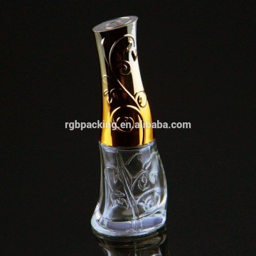 wholesale unique 15ml nail varnish glass bottle with cap and brush