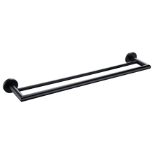 Moon double towel rail black