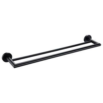 Moon double towel rail black