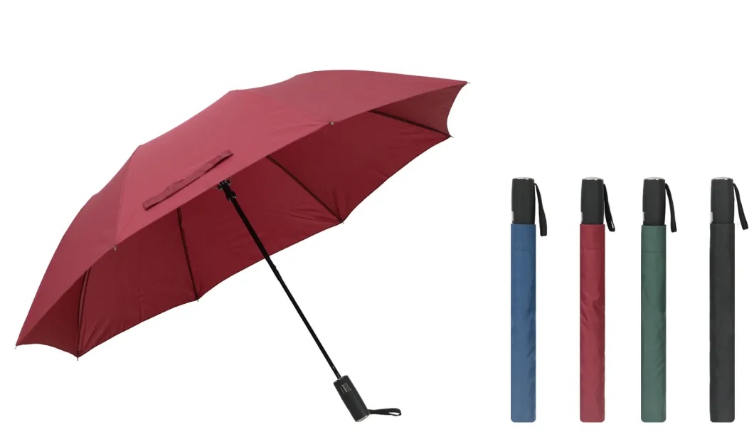 2 Folding Auto Open Pongee Umbrella/Compact Gift Umbrella for Rain and Sun