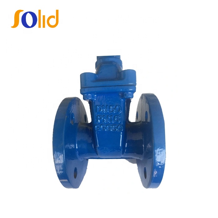 DIN3352 F4 Pn16 Resilient Seated Cast Iron Water Flange Type Gate Valve with factory price