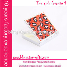 hot selling bling square decorative metal pill box
