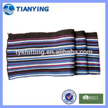 colorful striped knit scarves for men