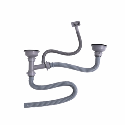 Sink basin drainer with strainer and overflow