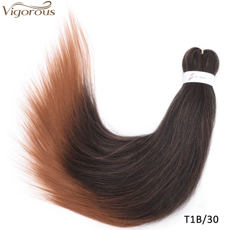 Vigorous Pre-stretched Ombre E Z Braiding Hair EXtensions Synthetic Hair 26 Inches Yaki Easy Braids Twist Hair for African