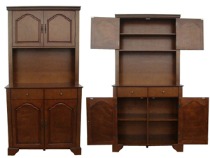 walnut buffet hutch