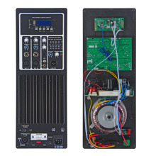 250W RMS Class AB Professional Amplifier with Built-in Mixer for Speaker Systems - USB/SD/LCD