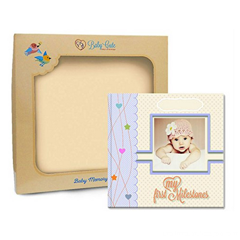 Modern Design Baby`s Milestones Keepsake Book