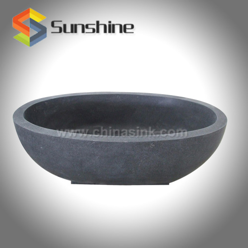 Honed Finish Dark Grey Granite Bathtubs