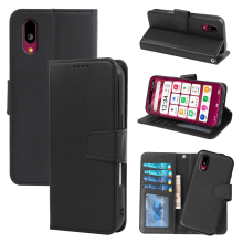 Sharp Aquos Sense 9 R9 Magnetic Detachable Card Holder Phone Case with Flip Kickstand in PU Leather