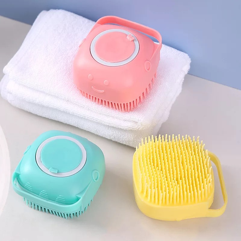 Distributeur de shampooing Brosse en silicone souple Shampoo Dispenser Soft Silicone Brush
