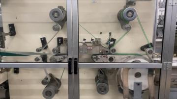 Tubular sanitary tampon machine