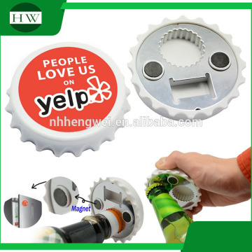 plastic lid shape magnetic wine bottle opener with magnet magnetic drink beer cap magnetic drink beer cap Fridge Magnetic Opener