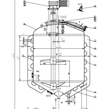 Tanque de cristalização de aço inoxidável transparente de várias camadas