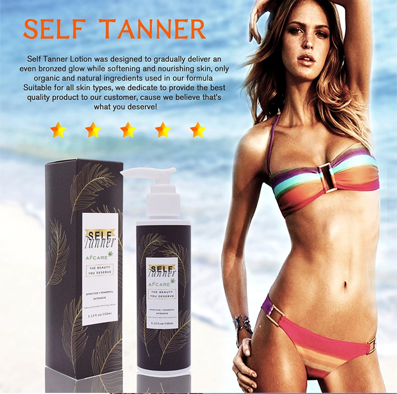 OEM/ODM Private Label Organic and Natural Ingredients Get Even Bronzed Skin Bronzer Color Mild Self Tanner Lotion