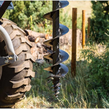 Wholesale 9'' x 48'' Reinforced Posthole Digger Auger 3 Point Spiral Drill 2'' Round Drive Tractor Attachment