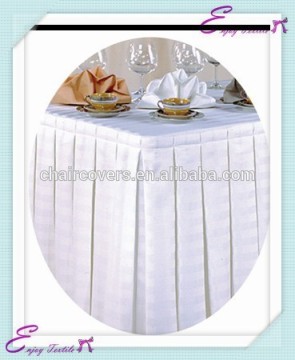 YHK#03 regency pleats table skirt - polyester banquet wedding wholesale chair cover sash table cloth skirt linen