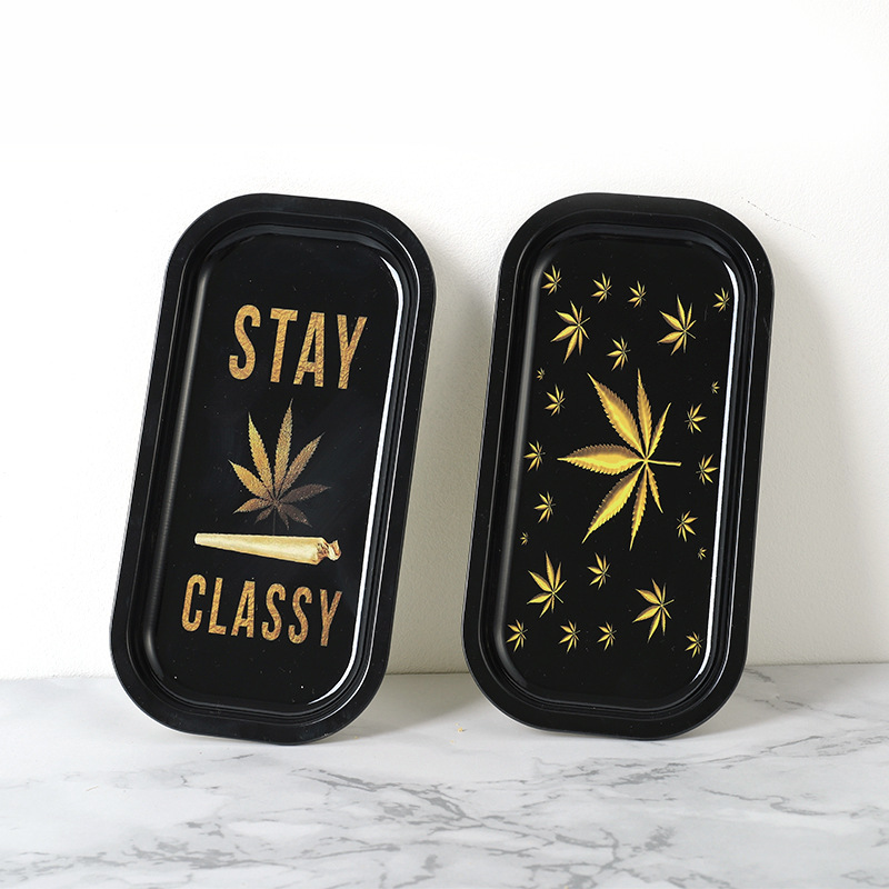 Weed Metal Smoking Rolling Tra Metal Large and small personalized tray operation iron tray Thickened storage fruit plate