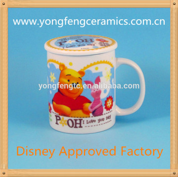 YF18035 eco ceramic coffee cup ceramic coffee mug with lid