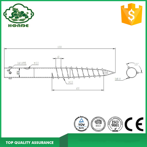 No Dig Ground Screw Anchor