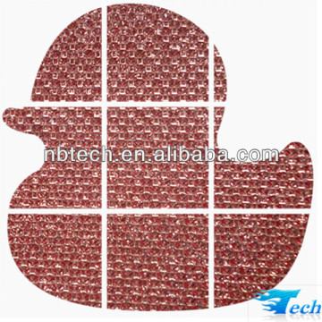 Red glitter metallic fabric for shoe