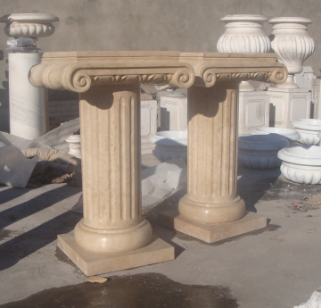 Versatile Fluted Stone Columns for Architectural Design