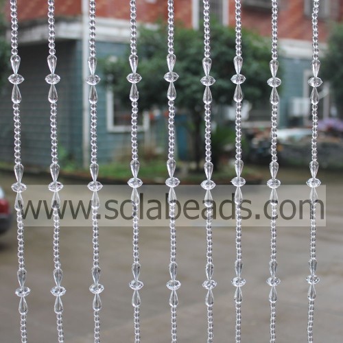 Winter 18mm &amp; 14mm &amp; 6mm draad kristal kralen Garland String