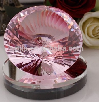 Pink crystal diamond car perfume base crystal crafts gift items