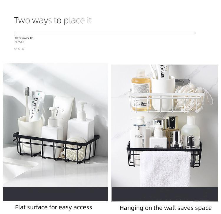 প্রাচীর-মাউন্ট করা লোহার ড্রেন র্যাক Wall-Mounted Iron Drain Rack