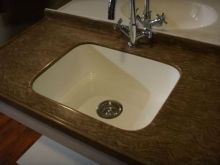 Artificial Stone Solid Surface Warranty Single Bowl Kitchen Sink / Solid Surface Sinks