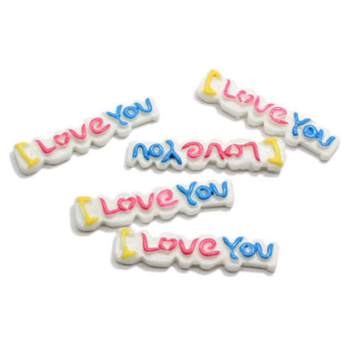 Μικτή επιστολή Love Resin Cabochon Flatback Διακόσμηση Χειροτεχνία Διακοσμητικά για Scrapbooking Diy Αξεσουάρ 100τμχ