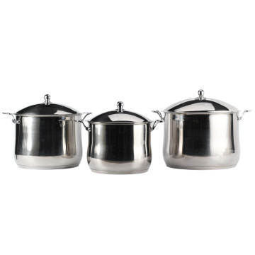 Large Capacity 3 Pieces Stockpot Cookware Set