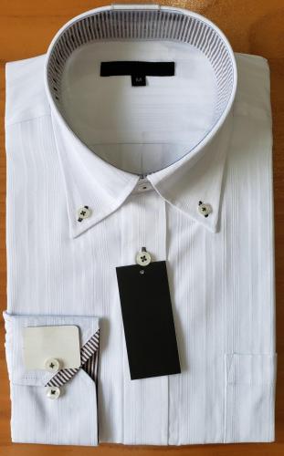 Witte Jacquard-shirts voor heren lange mouwen