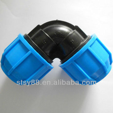 High quality PP elbow , female thread pp compression fittings