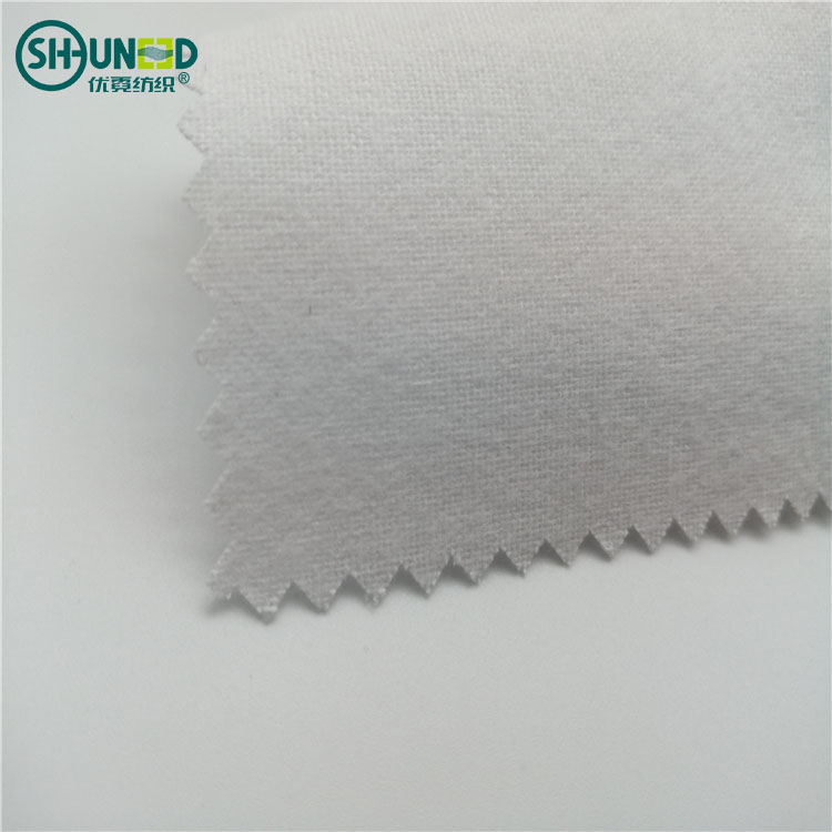 Best Garment woven fusible cotton shirt fusing interlining fabric for school and baby shirts