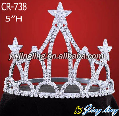 Beauty Patriotic rhinestone Star pageant crowns