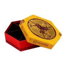 2014 classic style confection box, sexangle box structure, cardboard divider, customized logo