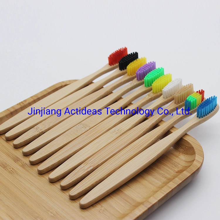 100% Natural Biodegradable Organic Eco Friendly Bamboo Toothbrush for Family