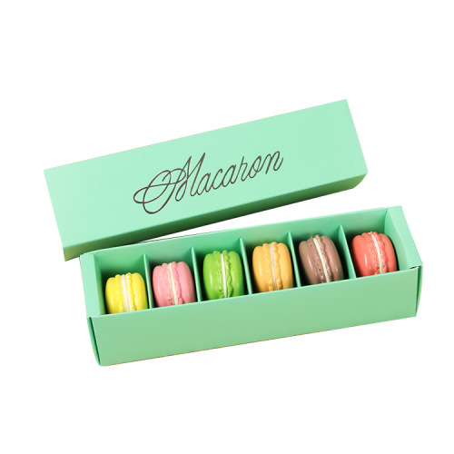 anpassad macaron 6-pack låda macarons förpackningslåda