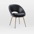 Scandinavian stainless steel rose gold dining chair