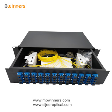 2U 48 Cores SC Fiber Optic Termination Box Patch Panel