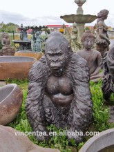 large bronze gorilla sculpture for garden decorations