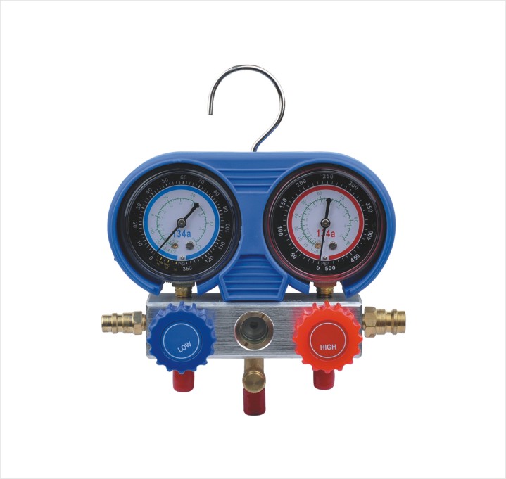 R134a Refrigerant Manifold Gauge Set Aluminum Valve Body